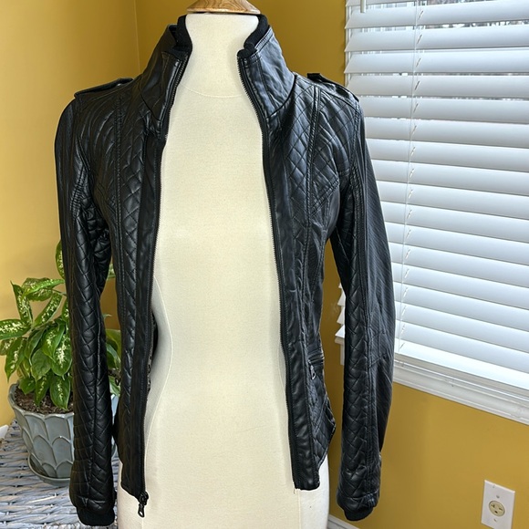 GUESS Vegan Leather Jacket - Picture 3 of 5